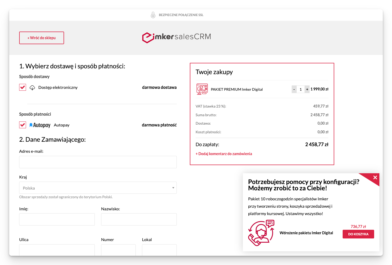 System sprzedaży SalesCRM