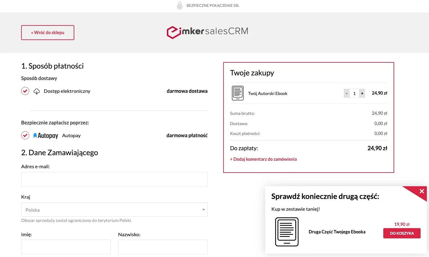 Koszyk sprzedaży ebooków - platforma Imker
